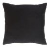 Coussin en velours noir 45x45